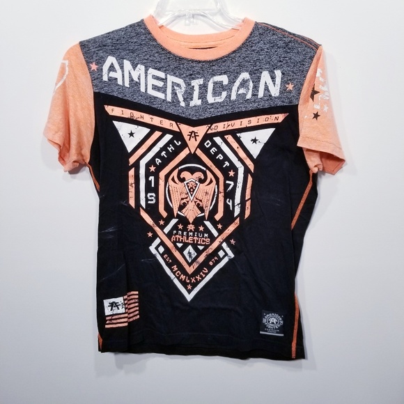 Orange american fighter shirt Clearance